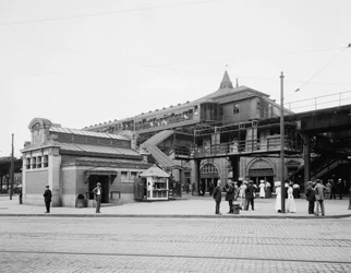 Atlantic Avenue, metro-ingang, Brooklyn, N.Y., c.1910-20
